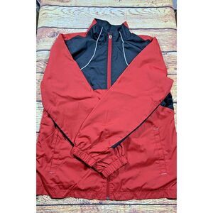 Boys Jacket Pant Outfit BCG Size XL 18-20 Red Black Front Zip 100% Polyester